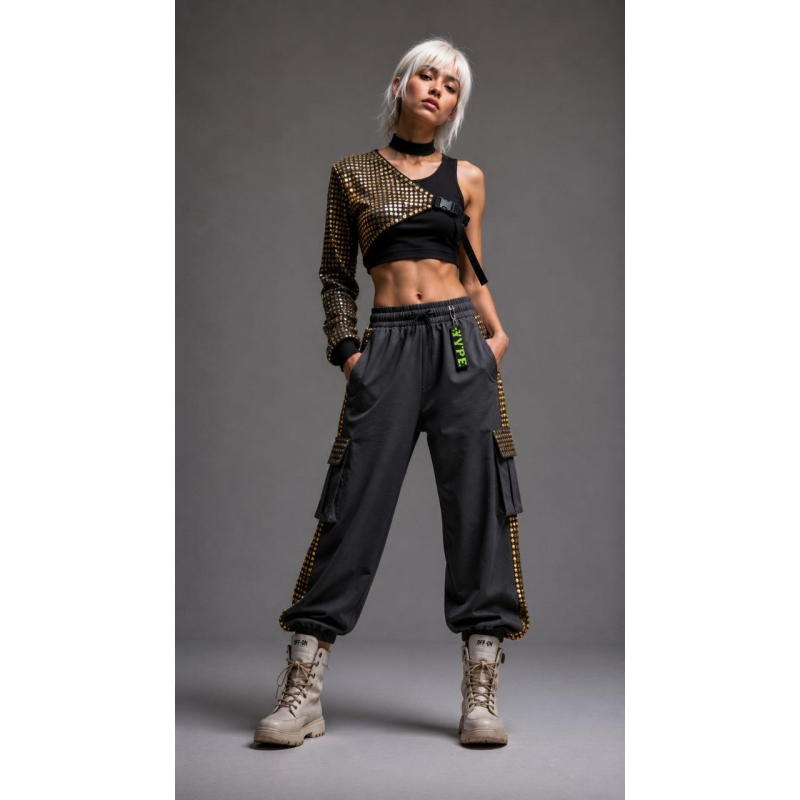 Дитячий танцювальний костюм hip-hop, джаз-фанк, денсхол, хіп-хоп, jazz, розмір  158