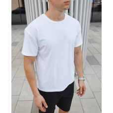 Футболка Бейсік чоловіча, білий/чорний