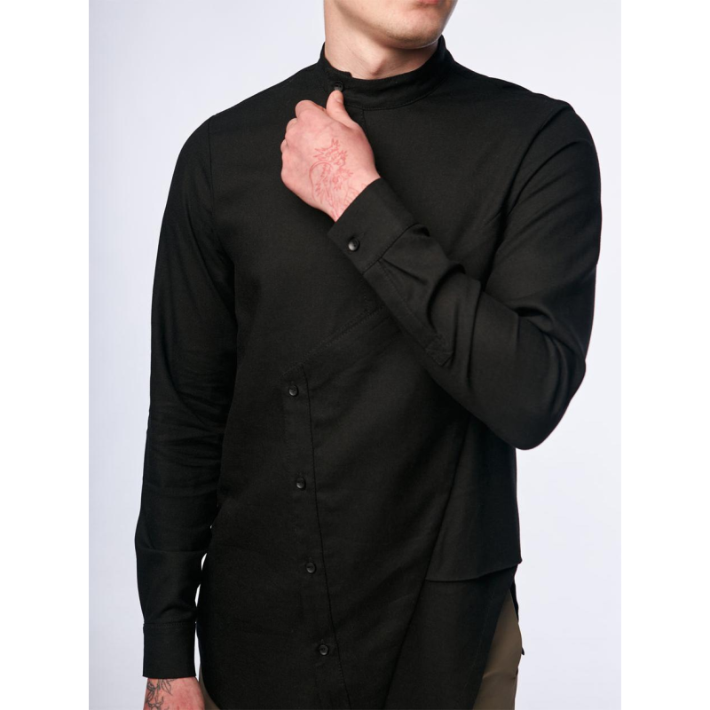 Сорочка з льону “sm-2425“, чорний