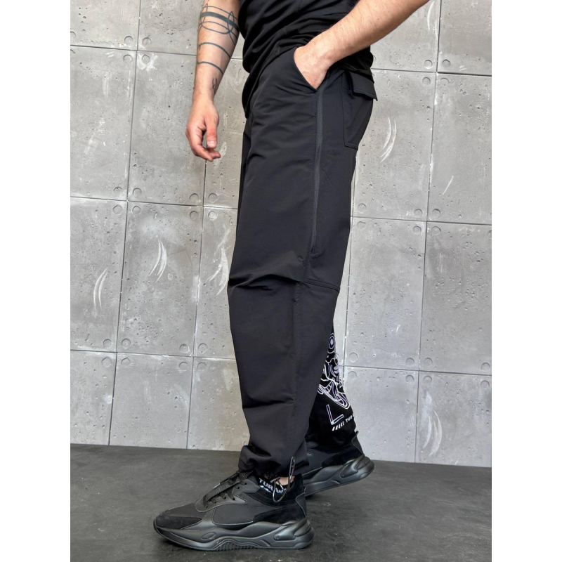 Широкі штани зі стрейч нейлону “Ямагуті“, чорний Розміри: S, M, L, XL, XXL Широкі штани зі стрейч нейлону “Ямагуті“, чорний Розміри: S, M, L, XL, XXL