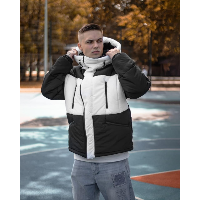 Куртка зимова Eclipse чорно-біла