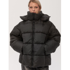 Зимовий жіночий водо-вітрозахисний пуховик оверсайз крою “Хлоя“, чорний