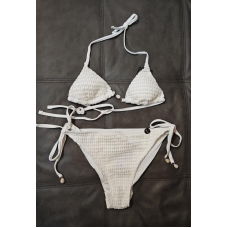 Жіночий купальник з мереживом, розмір верх -xs, низ - xl