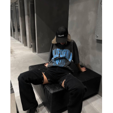 Женская футболка с эффектом рванки, лазерное нанесение