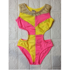 Дитячий купальник для гімнастики, танців, спорту, занять на пілоні розмір 104-110