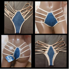 Трусики-павучки denim go-go, pole dance, exotic dance