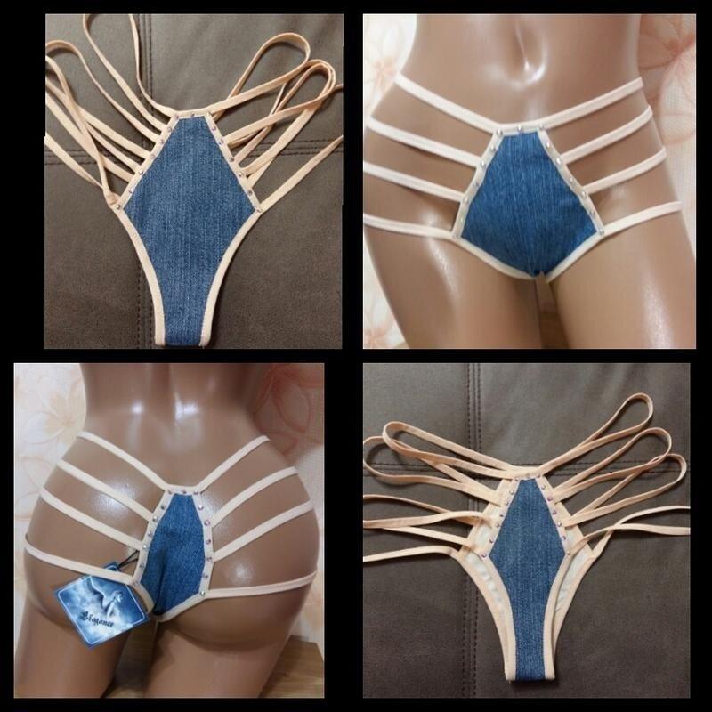 Трусики-павучки denim go-go, pole dance, exotic dance Трусики-павучки denim go-go, pole dance, exotic dance