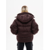 Зимовий водо-вітрозахисний пуховик оверсайз крою “хлоя“, шоколад