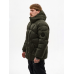 Зимовий короткий пуховик зі зйомним капюшоном “Бізон“, хакі
