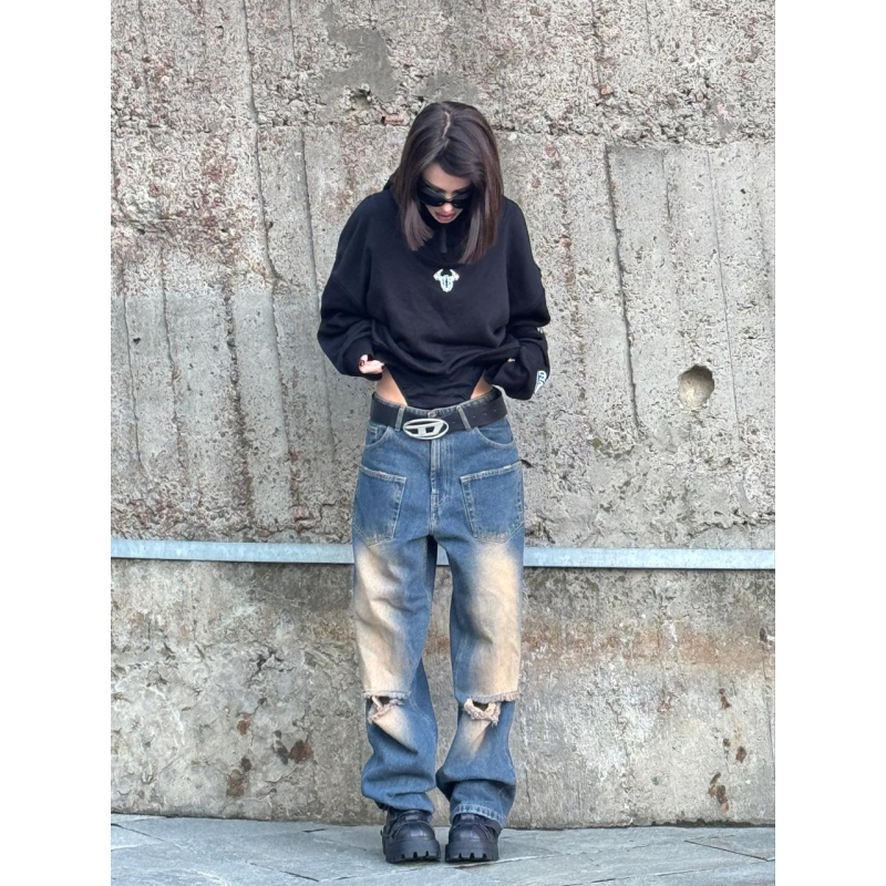 Джинси баггі з потертостями модель унісекс Джинси баггі з потертостями модель унісекс